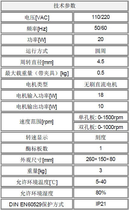 賽洛捷克96孔板混勻儀技術參數